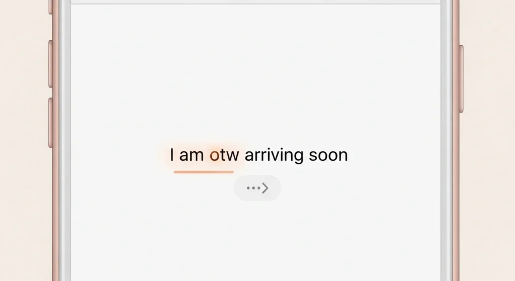 Meaning of OTW in Text