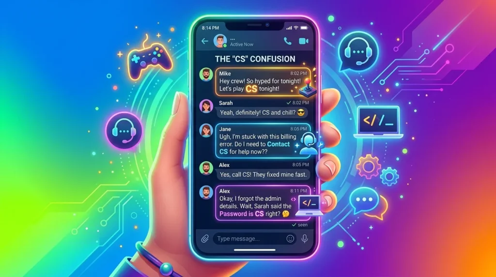 Meaning of CS in Text
