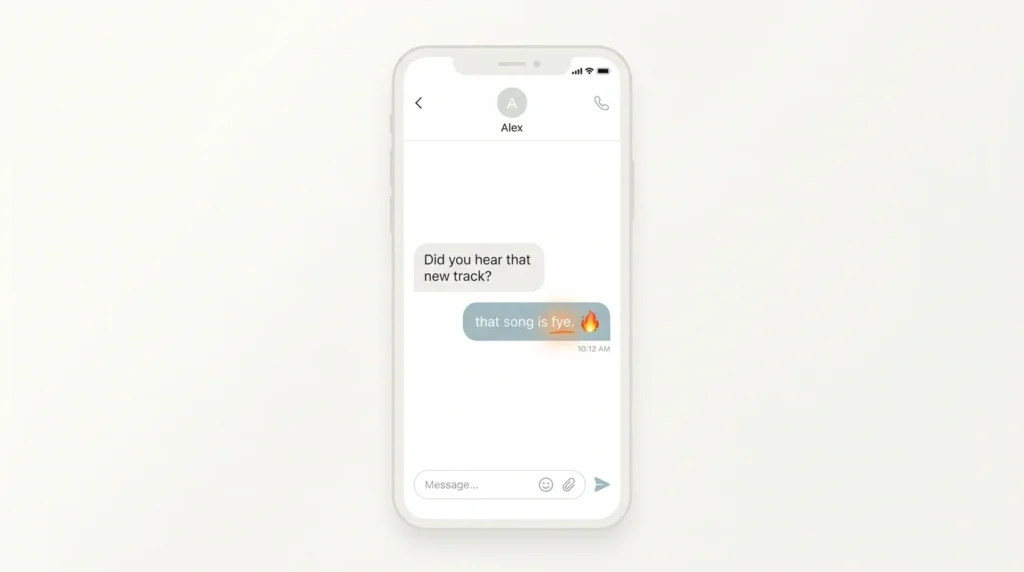 Meaning of FYE in Text