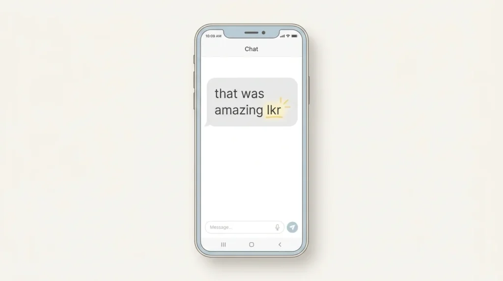 Meaning of LKR in Text