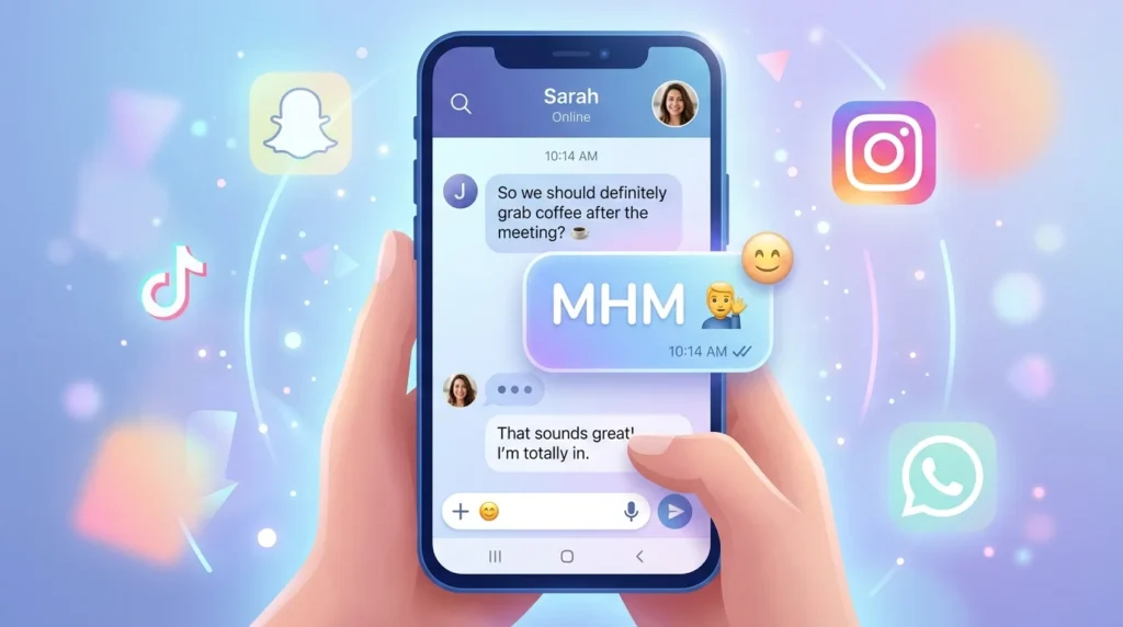 Meaning of MHM in Text