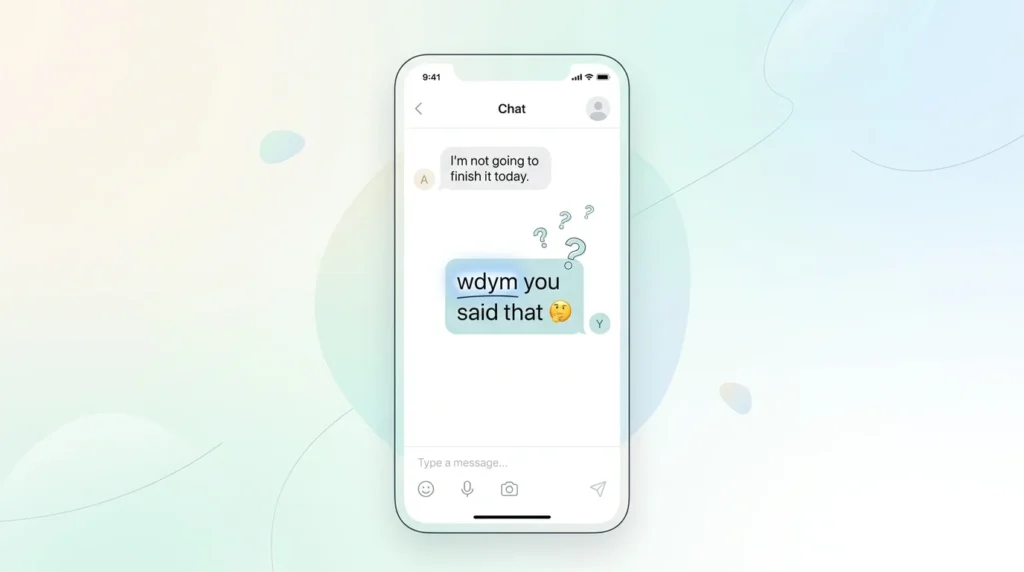 Meaning of WDYM in Text