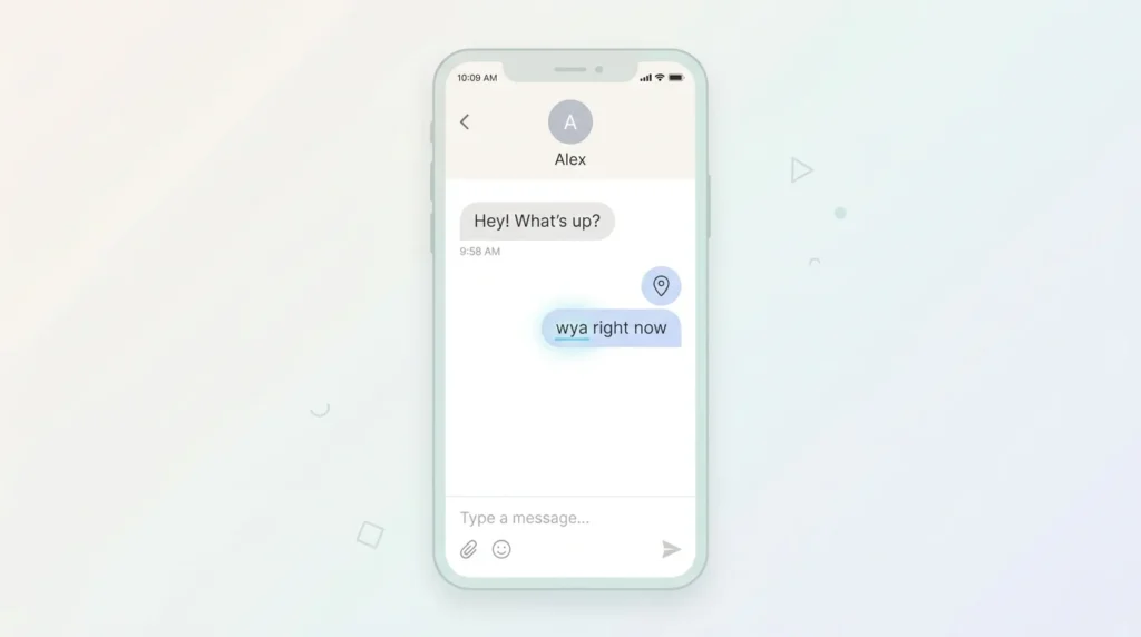 Meaning of WYA in Text
