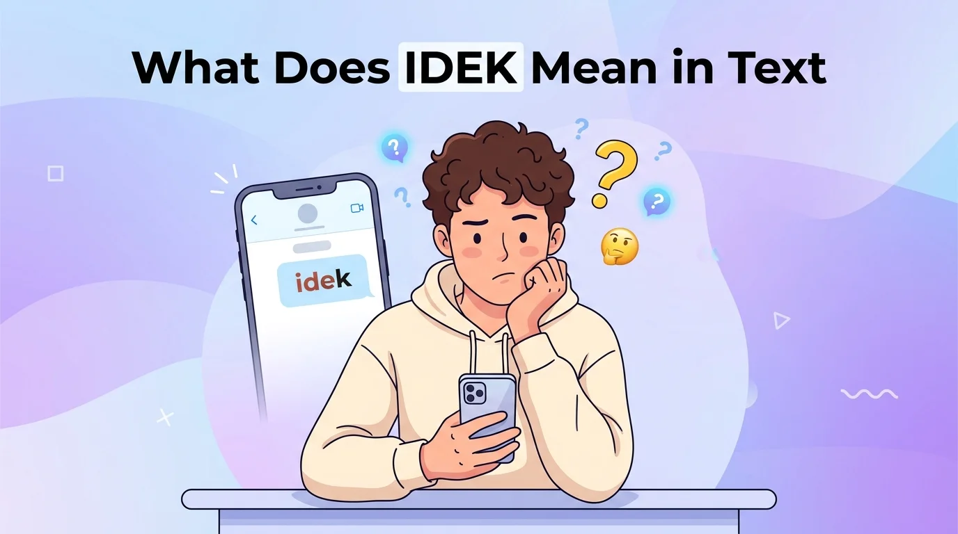 What Does IDEK Mean in Text