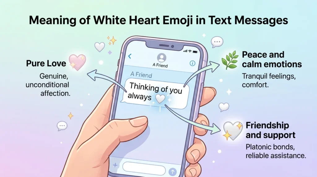 What Does White Heart Mean in Text
