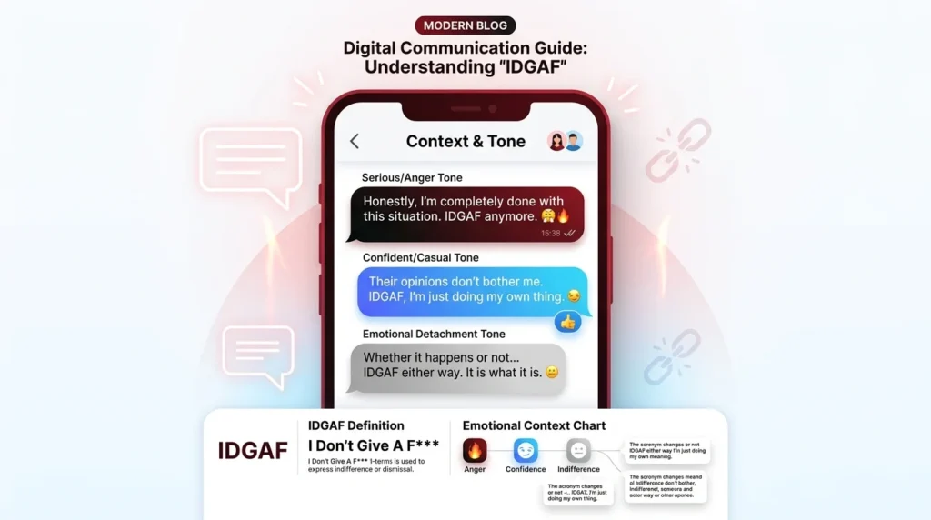 Detailed Meaning of IDGAF in Text in Different Contexts