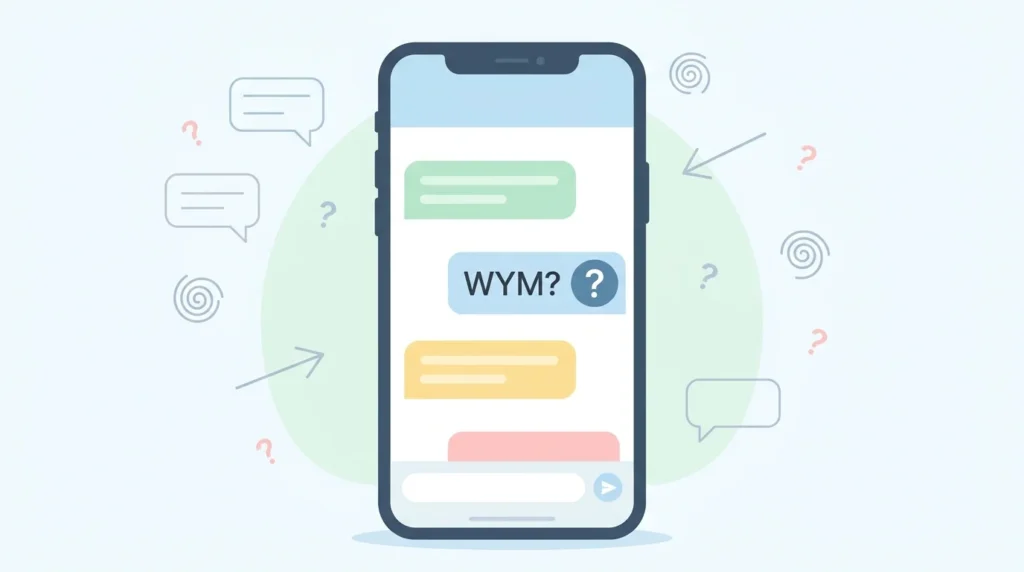 Detailed Meaning of WYM in Text