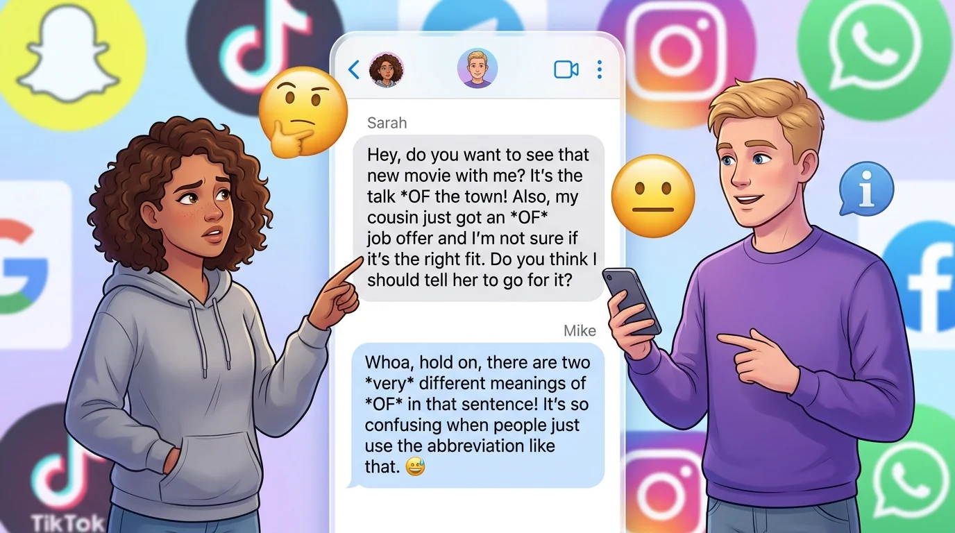 What Does OF Mean in Text