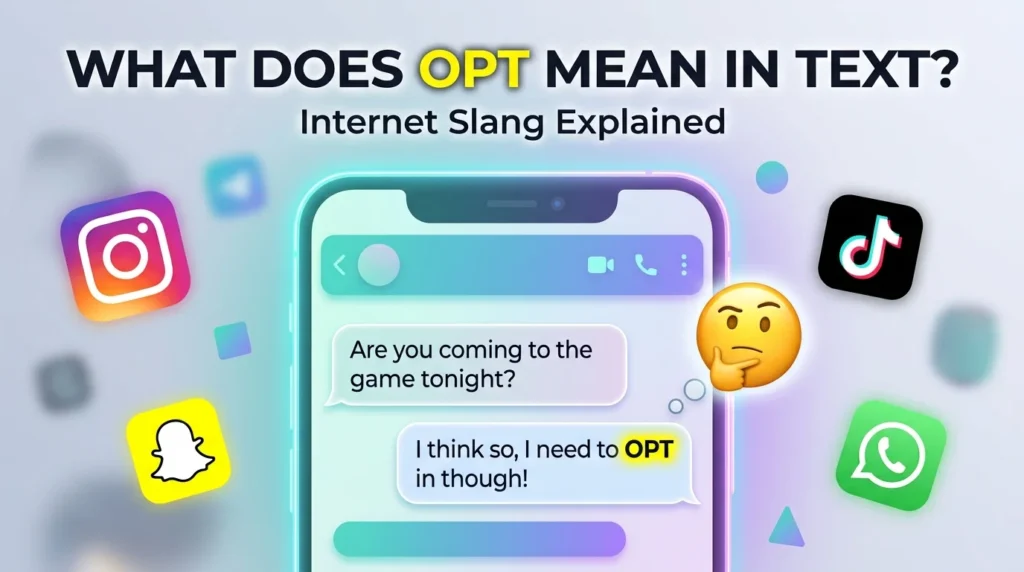 What Does OPT Mean in Text