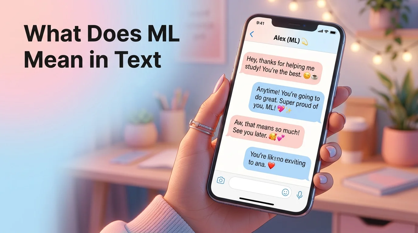 What does ML mean in text